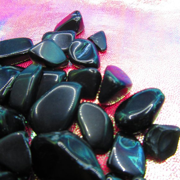 Black Obsidian Tumbled 3 Ounce Grid Set - Picture 6 of 6